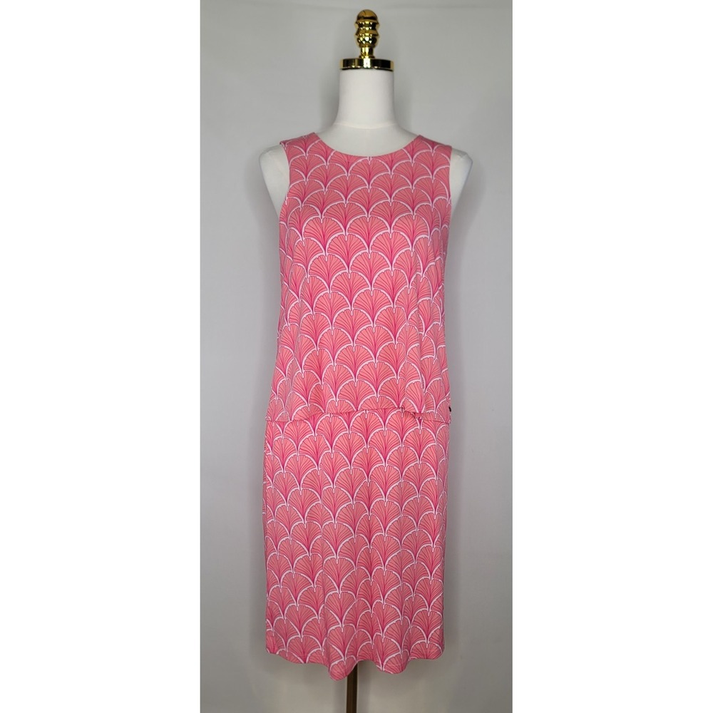 Hatley Pink Coral Shell‎ Print Sleeveless Shift Dress Tassel Tie NWT XS/TP